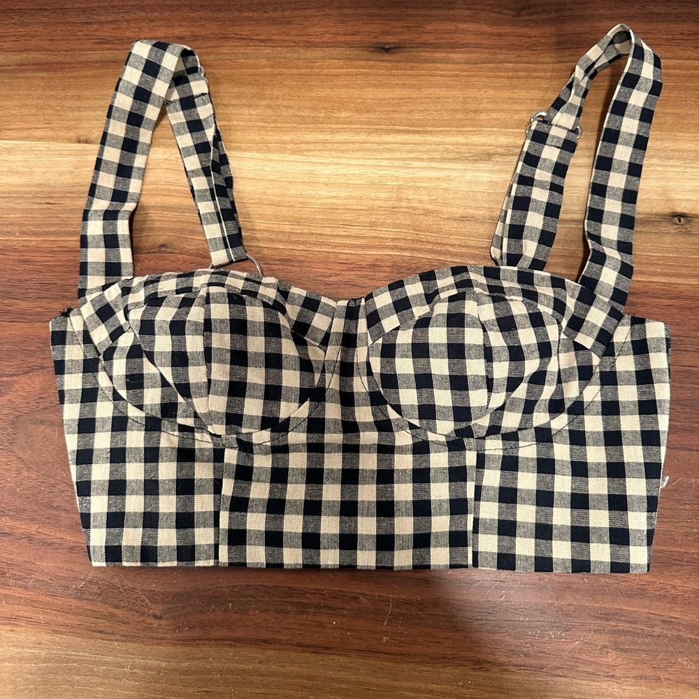 Dissh Plaid Crop Top